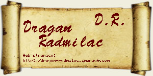 Dragan Radmilac vizit kartica